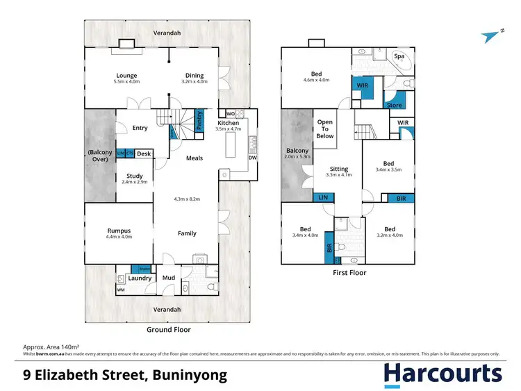 Floorplan of Homely house listing, 9 Elizabeth Street, Buninyong VIC 3357