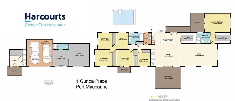 Floorplan of Homely house listing, 1 Gunda Place, Port Macquarie NSW 2444