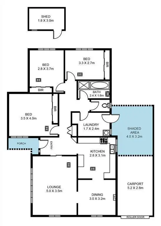 Floorplan of Homely unit listing, 3/1 Bells Road, Glengowrie SA 5044