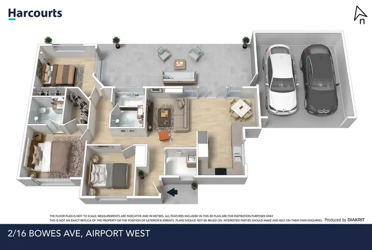Floorplan of Homely villa listing, 2/16 Bowes Avenue, Airport West VIC 3042