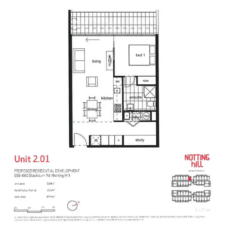 Floorplan of Homely apartment listing, 250/658-660 Blackburn Road, Notting Hill VIC 3168