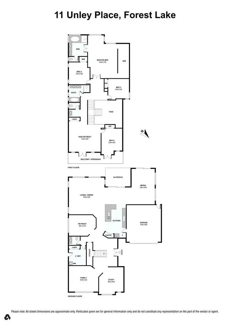 Floorplan of Homely house listing, 11 Unley Place, Forest Lake QLD 4078