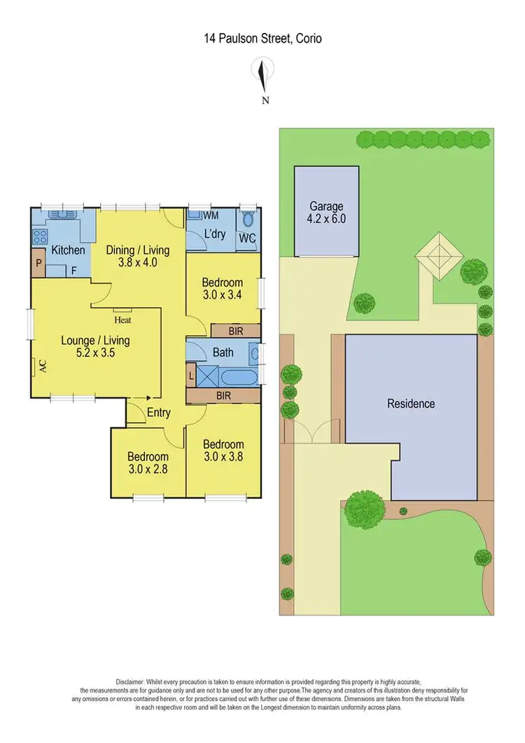 Floorplan of Homely house listing, 14 Paulson Street, Corio VIC 3214