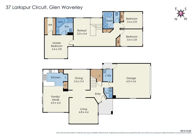 Floorplan of Homely townhouse listing, 37 Larkspur Circuit, Glen Waverley VIC 3150