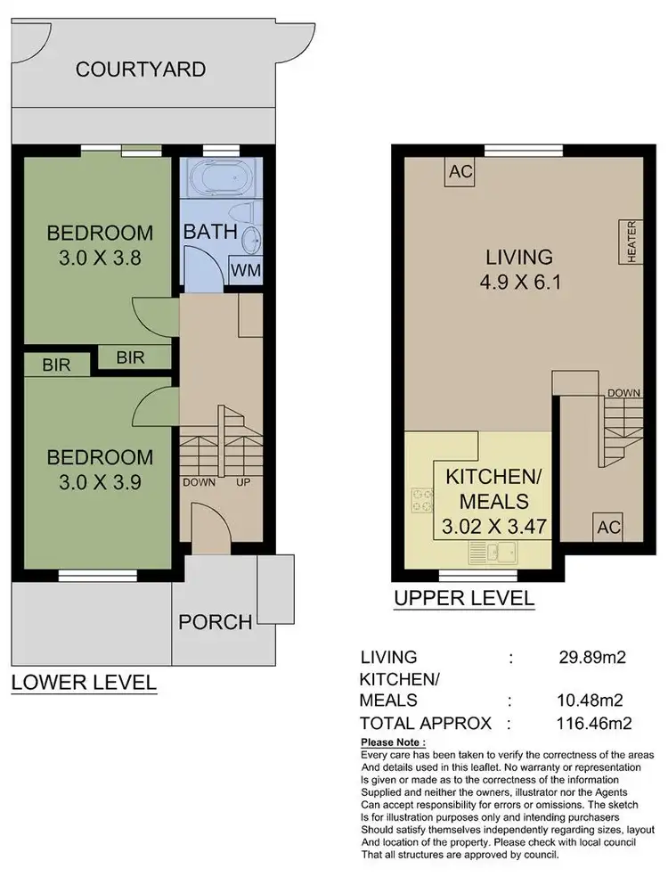 Floorplan of Homely townhouse listing, 6/3A Brook Street, Torrens Park SA 5062