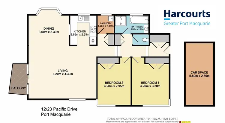 Floorplan of Homely unit listing, 12/23 Pacific Drive, Port Macquarie NSW 2444