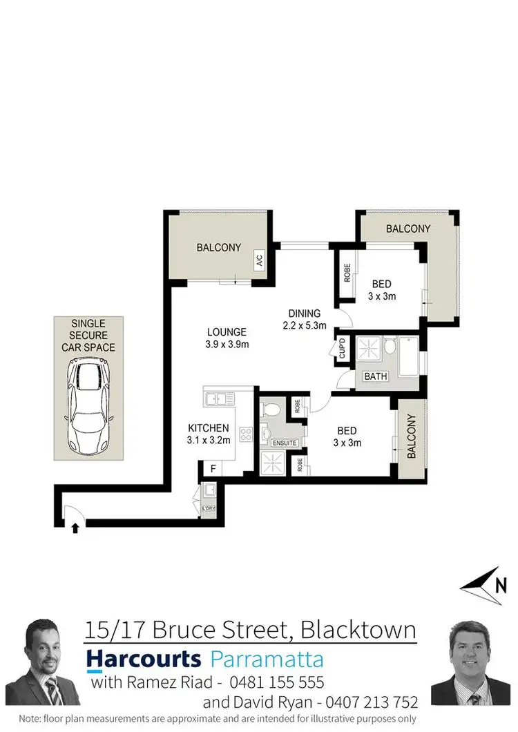 Floorplan of Homely unit listing, 15/17 Bruce Street, Blacktown NSW 2148