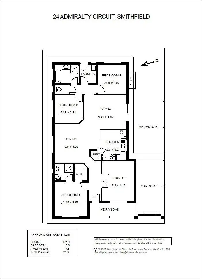 Floorplan of Homely house listing, 24 Admiralty Circuit, Smithfield SA 5114