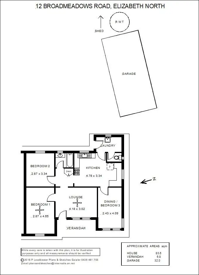 Floorplan of Homely semi-detached listing, 12 Broadmeadows Road, Elizabeth North SA 5113
