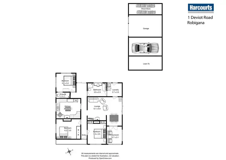 Floorplan of Homely house listing, 1 Deviot Road, Robigana TAS 7275