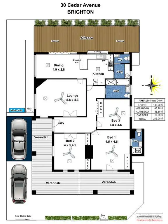 Floorplan of Homely house listing, 30 Cedar Avenue, Brighton SA 5048