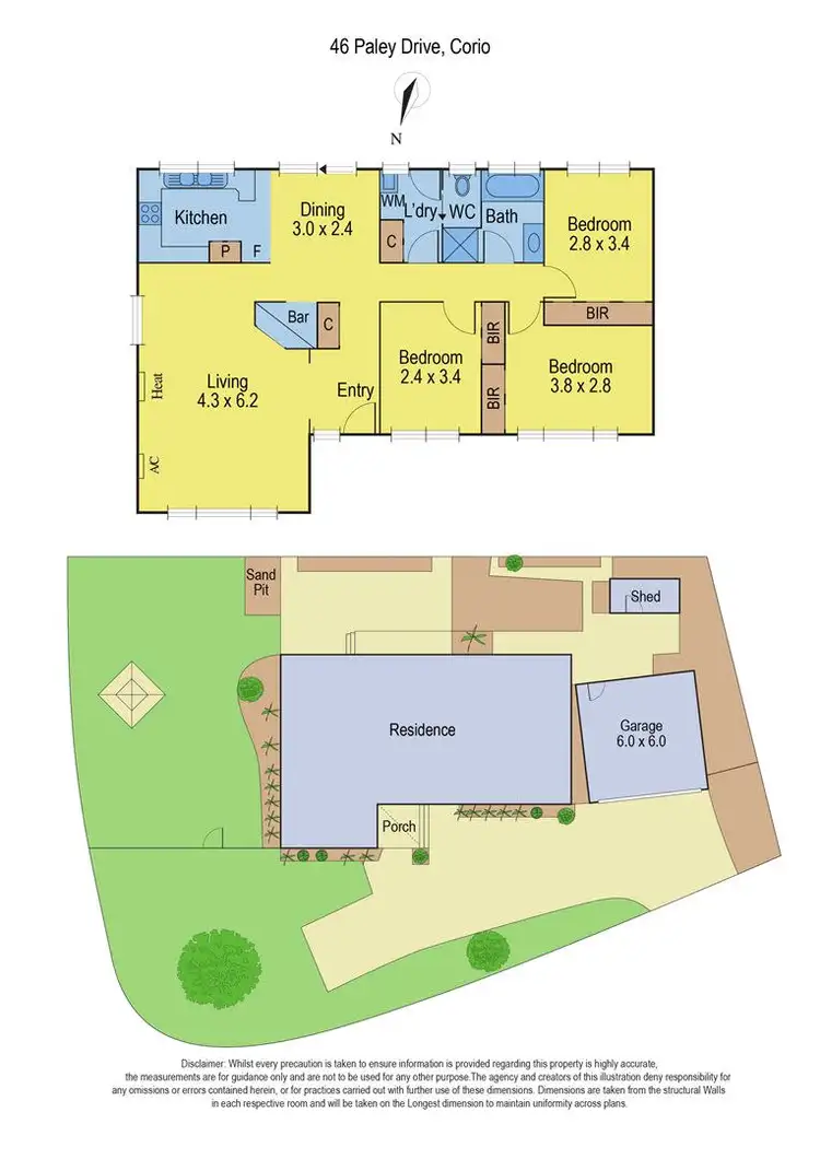 Floorplan of Homely house listing, 46 Paley Drive, Corio VIC 3214