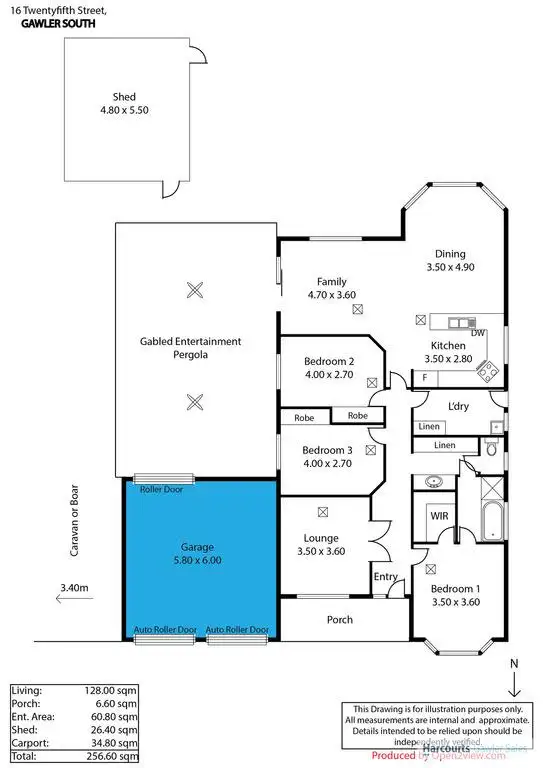 Floorplan of Homely house listing, 16 Twentyfifth St, Gawler South SA 5118