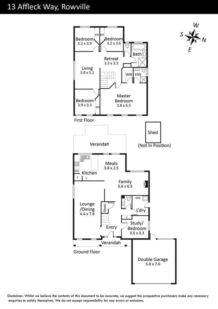 Floorplan of Homely house listing, 13 Affleck Way, Rowville VIC 3178