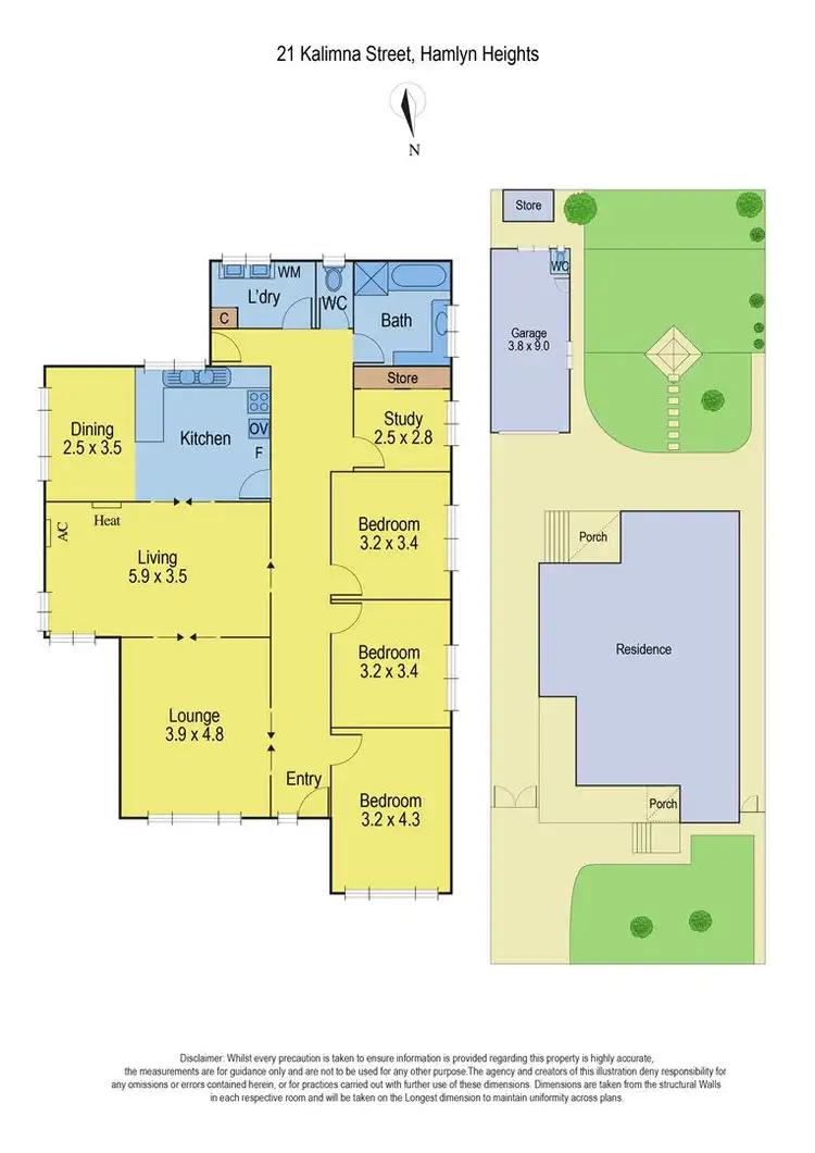 Floorplan of Homely house listing, 21 Kalimna Street, Hamlyn Heights VIC 3215