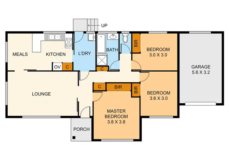 Floorplan of Homely unit listing, 1/37 Harcourt Road, Boronia VIC 3155