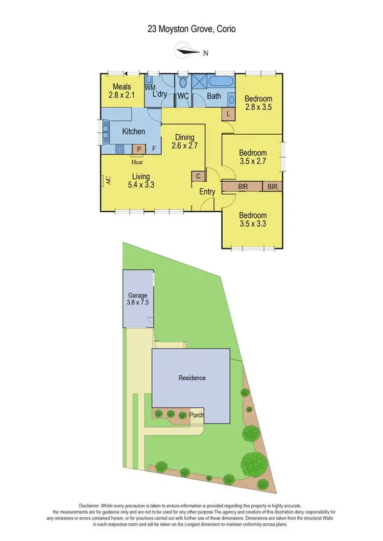 Floorplan of Homely house listing, 23 Moyston Grove, Corio VIC 3214