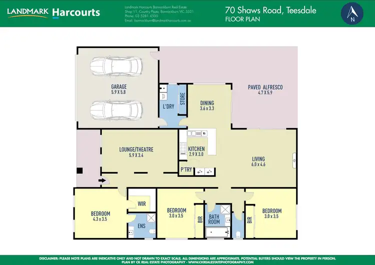 Floorplan of Homely house listing, 70 Shaws Road, Teesdale VIC 3328
