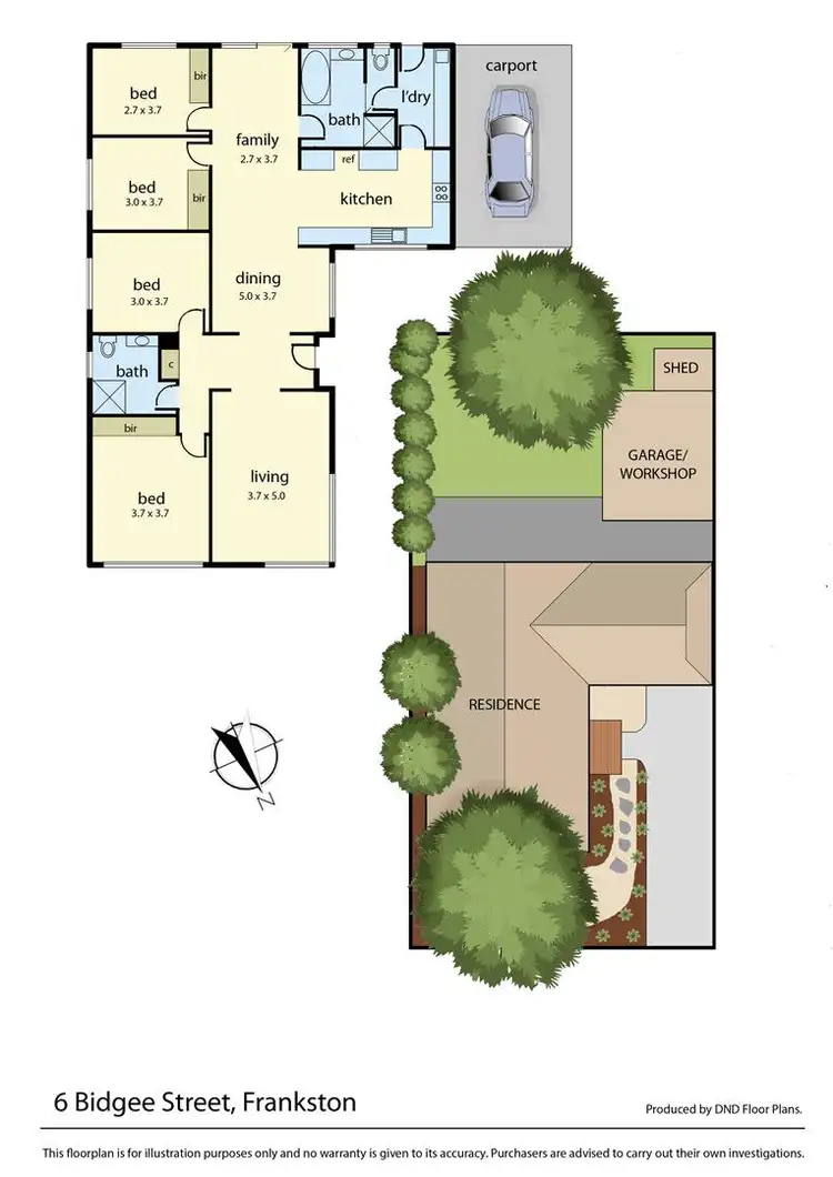 Floorplan of Homely house listing, 6 Bidgee Street, Frankston VIC 3199