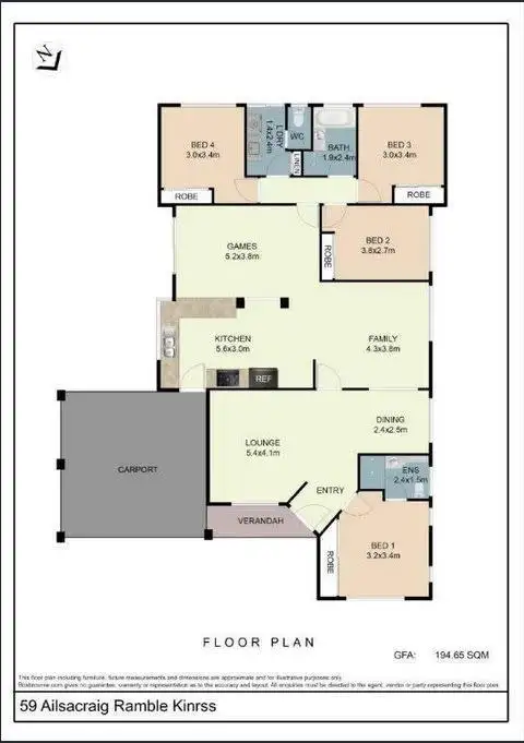 Floorplan of Homely house listing, 59 Ailsacraig Ramble, Kinross WA 6028