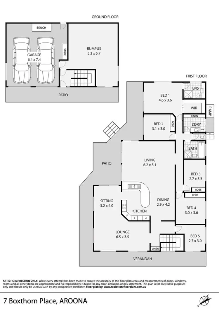 Floorplan of Homely house listing, 7 Boxthorn Place, Aroona QLD 4551