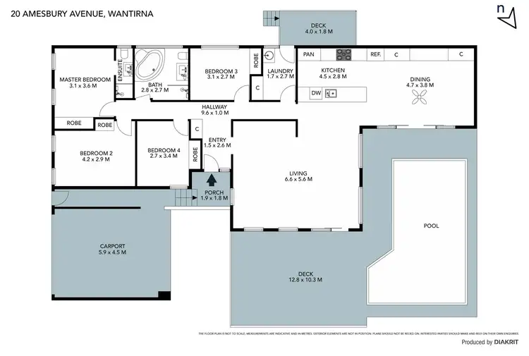 Floorplan of Homely house listing, 20 Amesbury Avenue, Wantirna VIC 3152