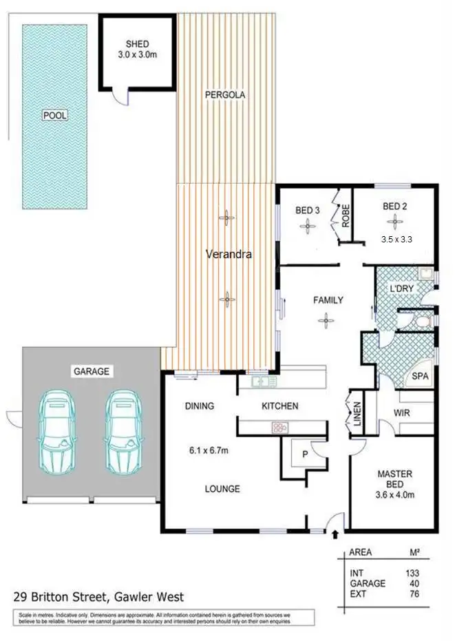 Floorplan of Homely house listing, 29 Britton Steet, Gawler West SA 5118