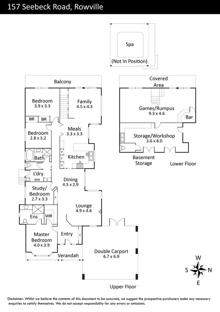 Floorplan of Homely house listing, 157 Seebeck Road, Rowville VIC 3178