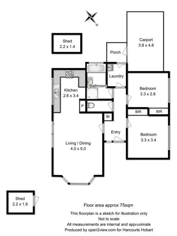 Floorplan of Homely unit listing, 4/11-13 Karachi Street, Midway Point TAS 7171
