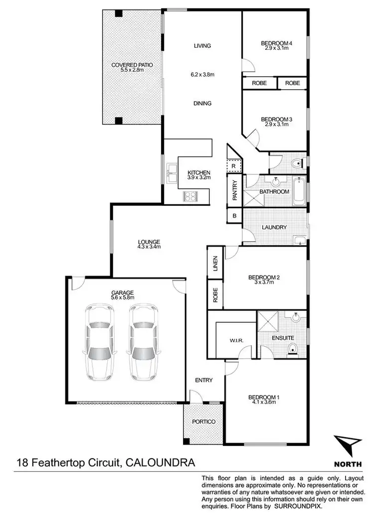 Floorplan of Homely house listing, 18 Feathertop Circuit, Caloundra West QLD 4551