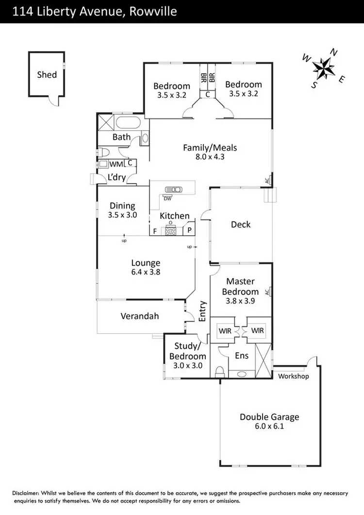 Floorplan of Homely house listing, 114 Liberty Avenue, Rowville VIC 3178