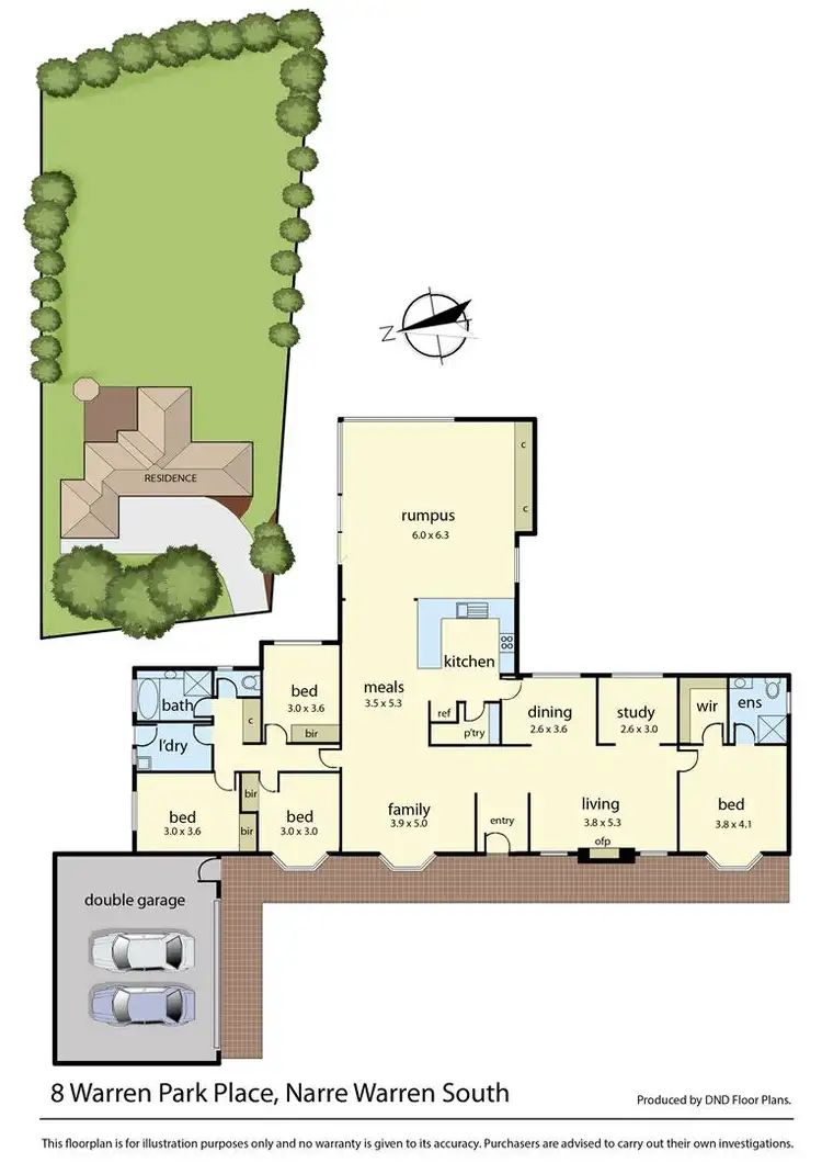 Floorplan of Homely house listing, 8 Warren Park Place, Narre Warren South VIC 3805