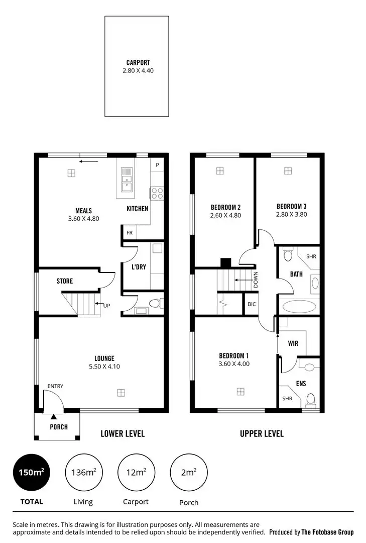 Floorplan of Homely townhouse listing, 1 to 20/3 Urlwin Road, Salisbury SA 5108
