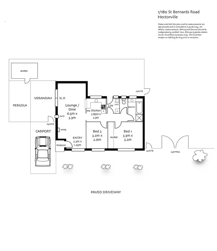 Floorplan of Homely unit listing, 1/180 St Bernards Road, Hectorville SA 5073