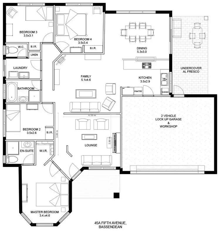 Floorplan of Homely house listing, 45A Fifth Ave, Bassendean WA 6054