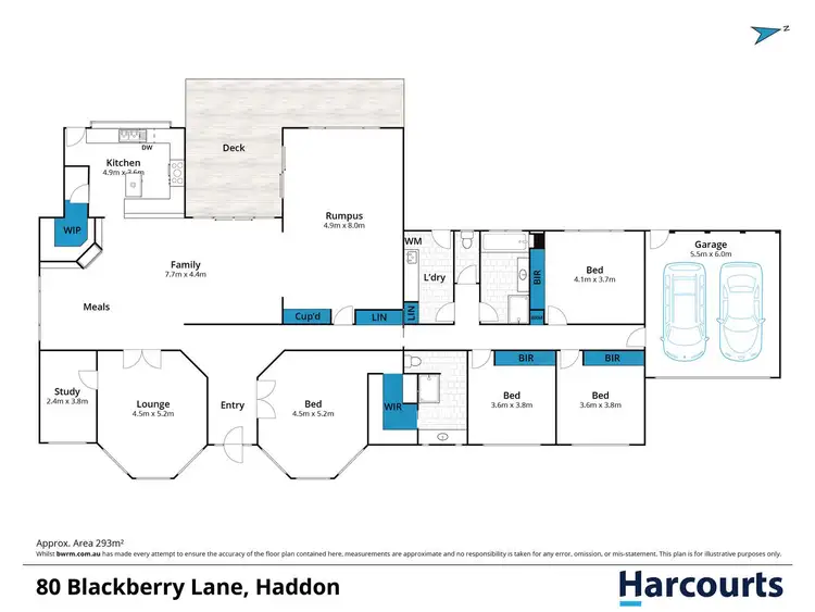 Floorplan of Homely house listing, 80 Blackberry Lane, Haddon VIC 3351