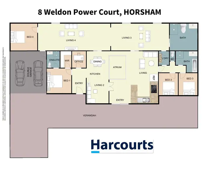Floorplan of Homely house listing, 8 Weldon Power Court, Horsham VIC 3400