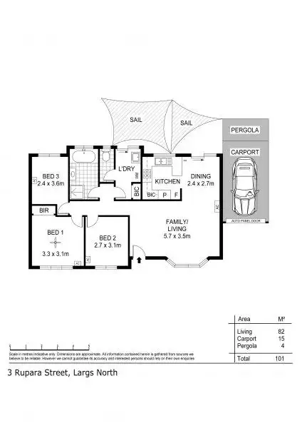 Floorplan of Homely house listing, 3 Rupara Street, Largs North SA 5016