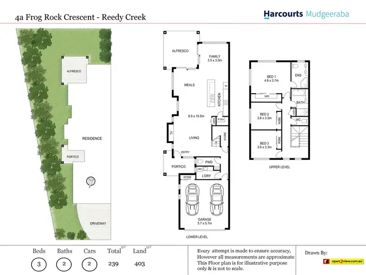 Floorplan of Homely semi-detached listing, 1/4 Frog Rock Crescent, Reedy Creek QLD 4227