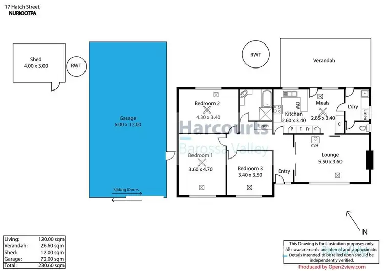 Floorplan of Homely house listing, 17 Hatch Street, Nuriootpa SA 5355