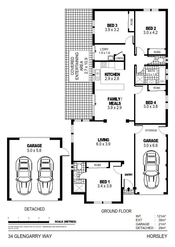 Floorplan of Homely house listing, 34 Glengarry Way, Horsley NSW 2530