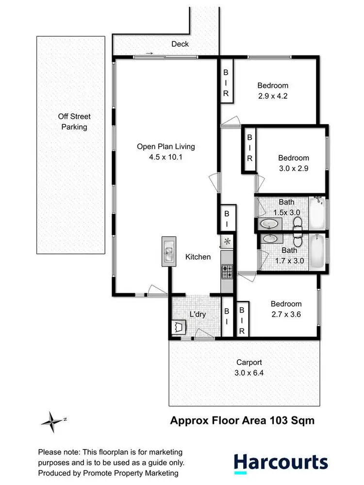 Floorplan of Homely unit listing, 2/3 Nirranda Court, Oakdowns TAS 7019