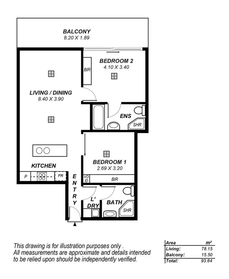 Floorplan of Homely apartment listing, 624/29 Colley Tce, Glenelg SA 5045