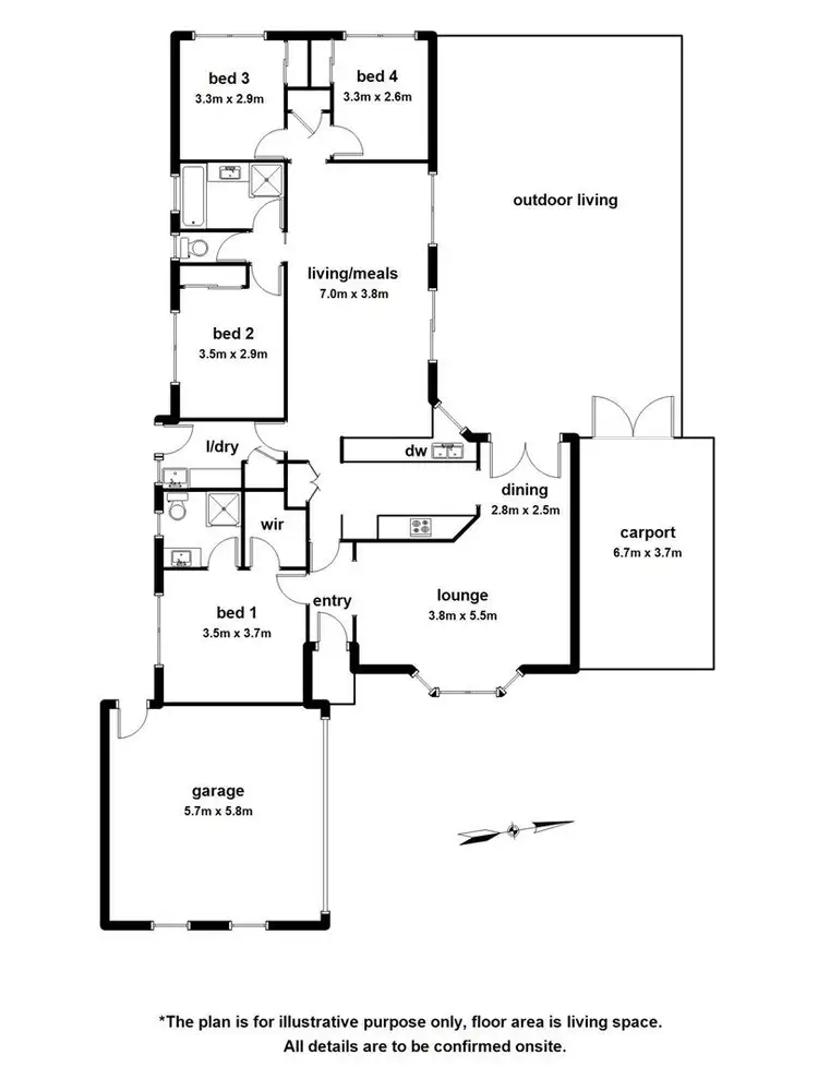 Floorplan of Homely house listing, 5 Bertrand Close, Berwick VIC 3806