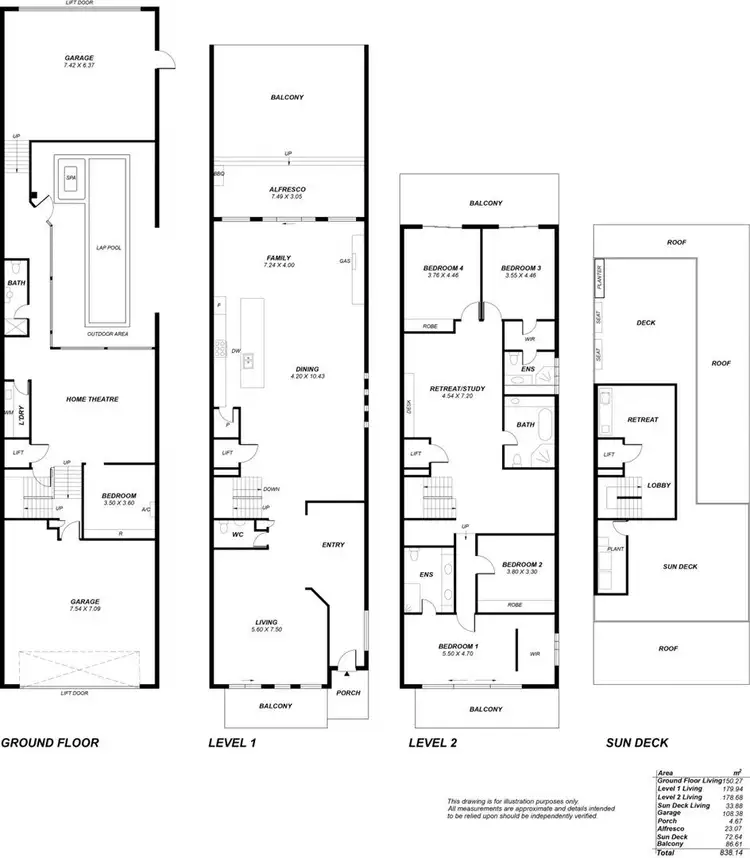Floorplan of Homely semi-detached listing, 76 Seaview Road, Tennyson SA 5022