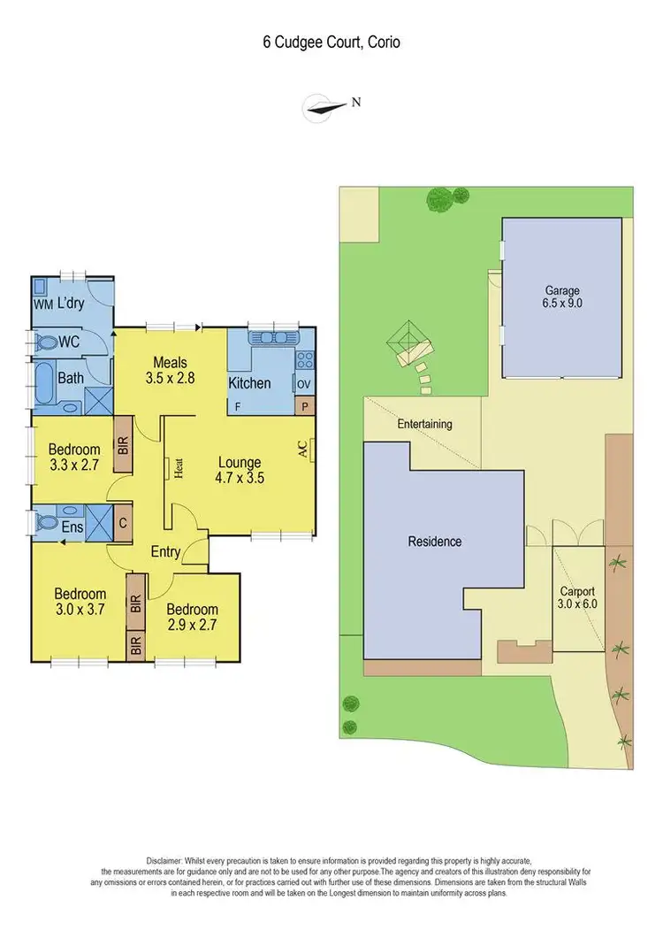 Floorplan of Homely house listing, 6 Cudgee Court, Corio VIC 3214