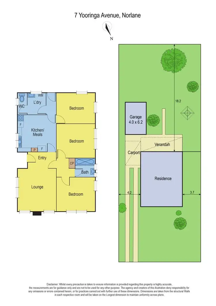 Floorplan of Homely house listing, 7 Yooringa Avenue, Norlane VIC 3214