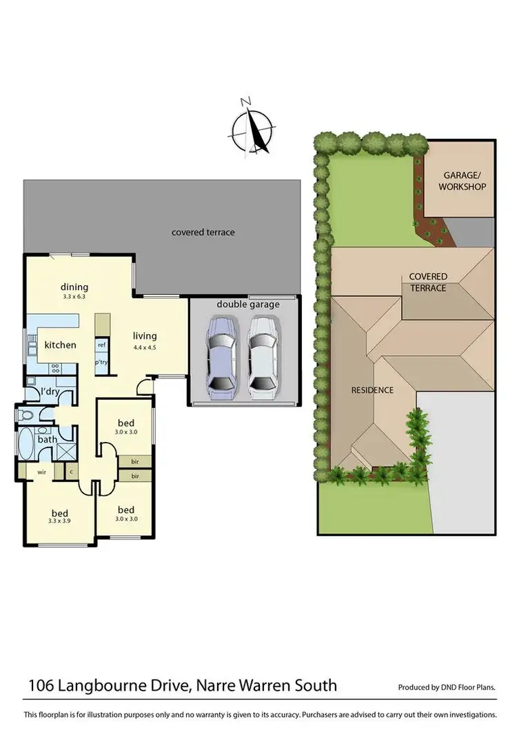 Floorplan of Homely house listing, 106 Langbourne Drive, Narre Warren South VIC 3805