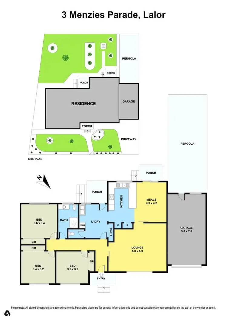 Floorplan of Homely house listing, 3 Menzies Parade, Lalor VIC 3075