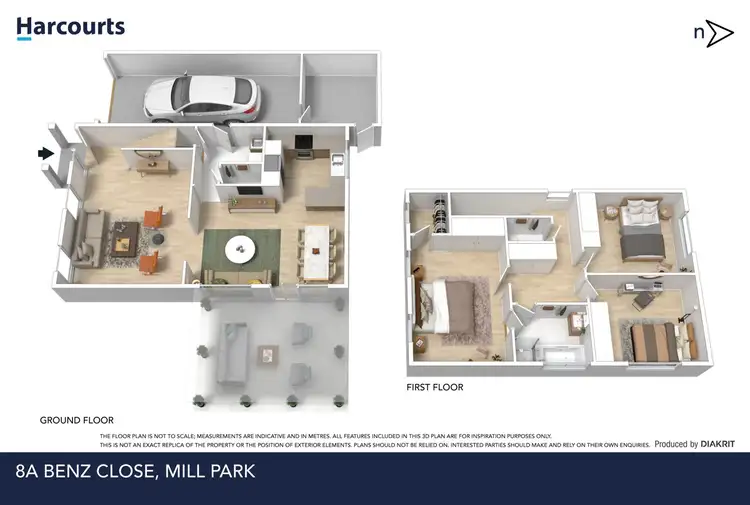 Floorplan of Homely townhouse listing, 8A Benz Close, Mill Park VIC 3082